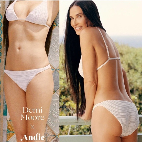 NWT Demi Moore x Andie Swim Tropez 2-Piece Crochet Bikini, Top (L) & Bottom (M) - Picture 5 of 15